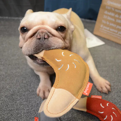 Dog Toy : Durable Leather Dog Toy for Chewing and Dental Care