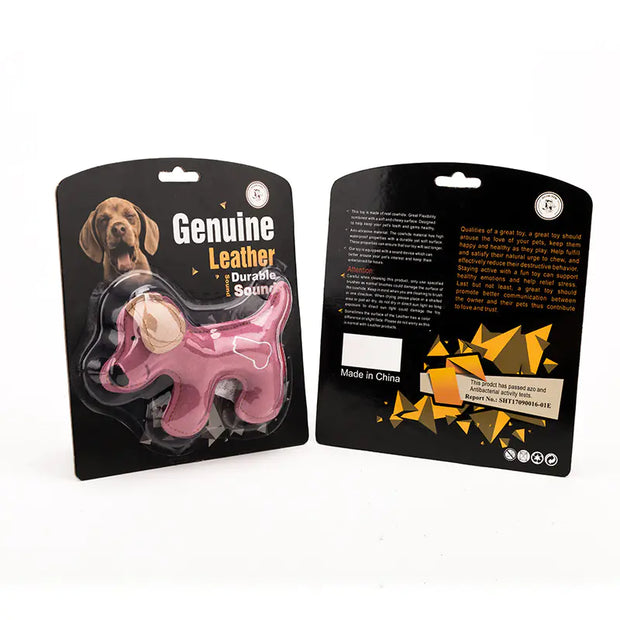 Dog Toy : Durable Leather Dog Toy for Chewing and Dental Care