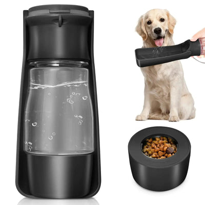 COMTENS Dog Water Bottle with Food Container