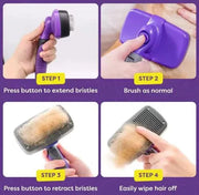 Grooming : Fur Ease Self-Cleaning Pet Grooming Comb